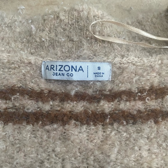 Arizona Jean Company Cream and Pink Cardigan - Picture 4 of 5